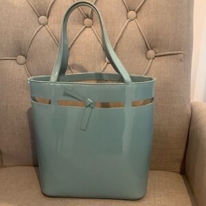 Kate Spade Robin-Egg Blue Bucket Bag.